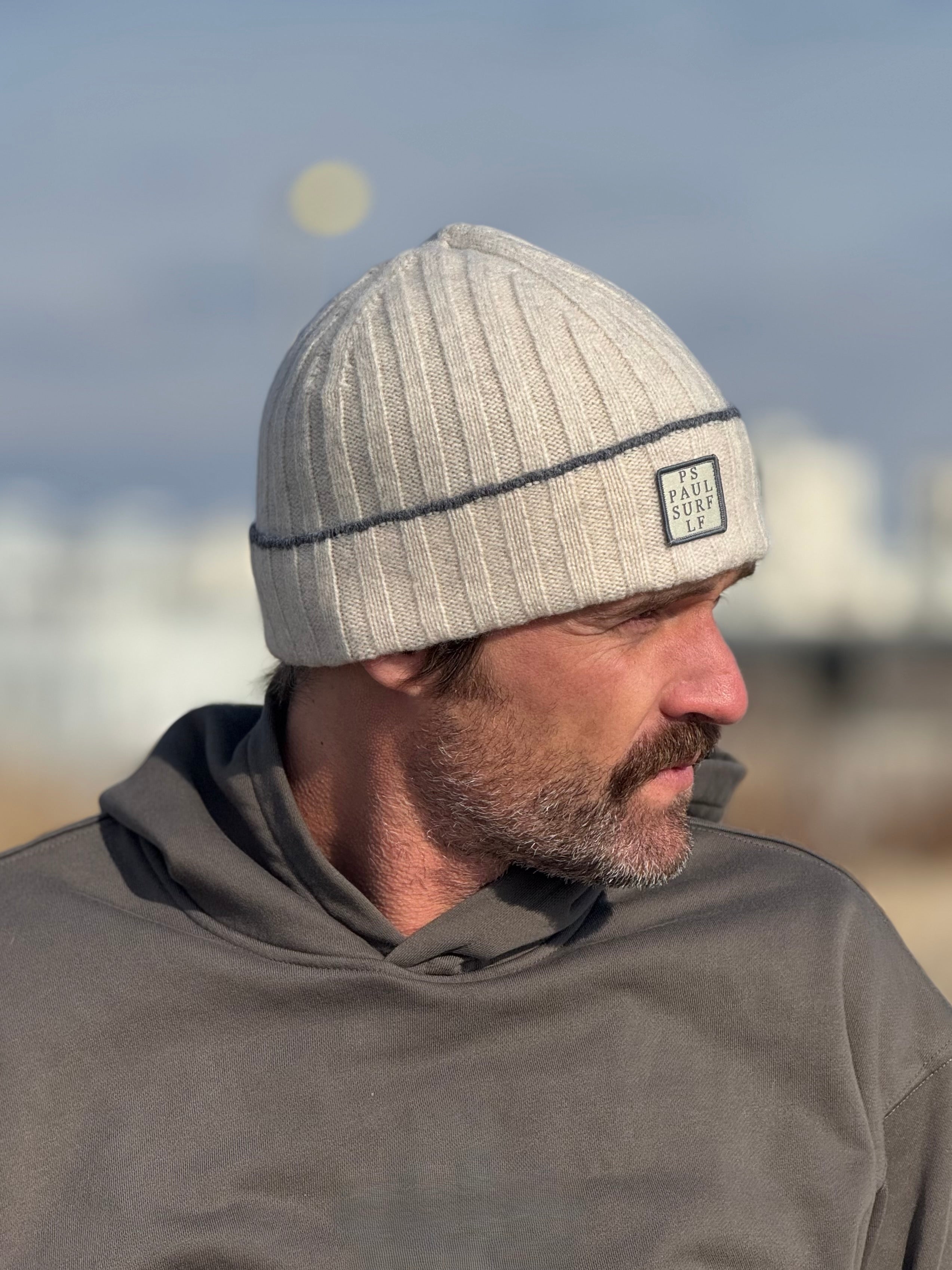 Paul Surf Wool Grid Patch Beanie